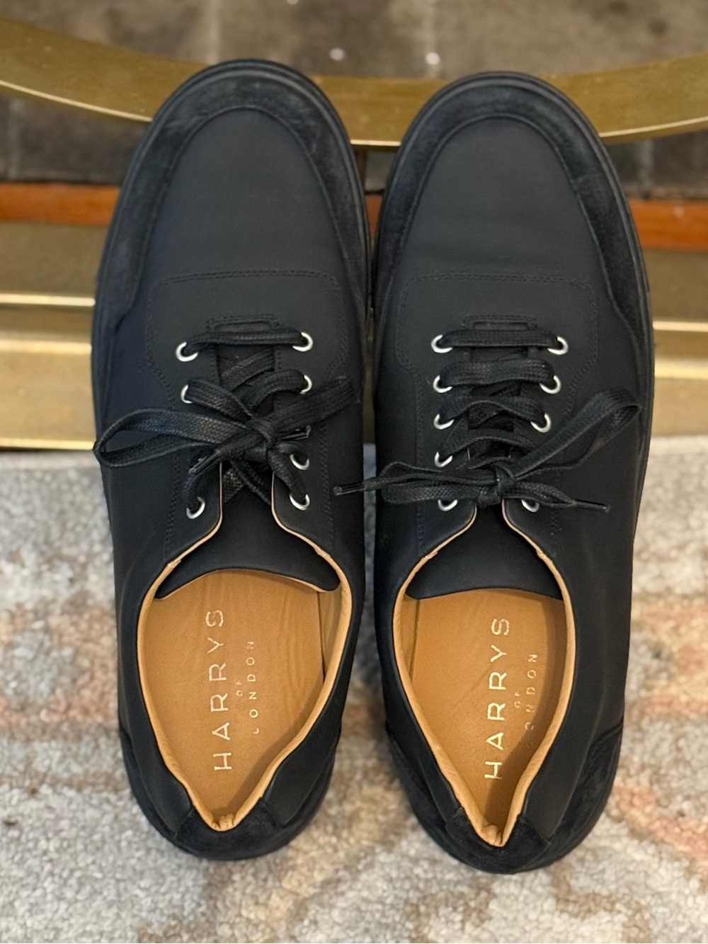 Harry's of London Mr. Jones Black Suede Sneakers EU 47 US 13.5 UK 12 - Pristine